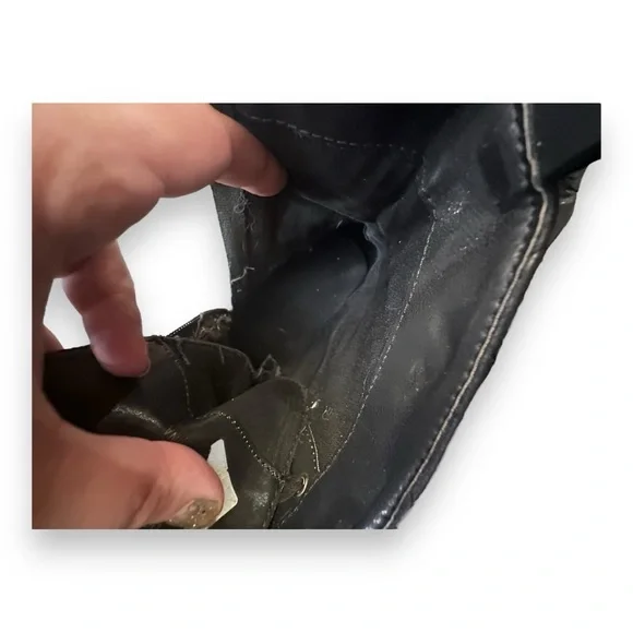 Women’s 11 Bebe Black Dorienne Studded Quilted Lace Up Combat Boot - Picture 9 of 16